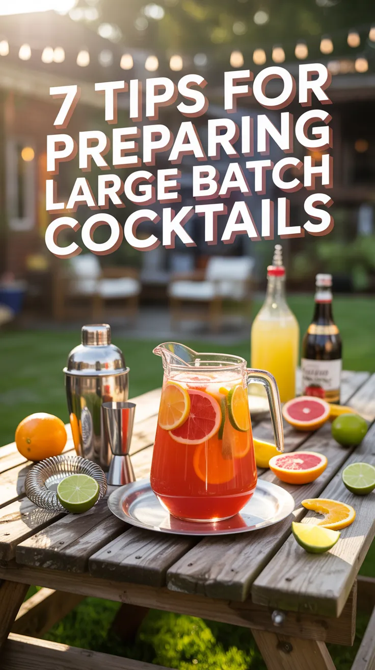 Make party drinks like a pro with these 7 tips for prepping Large Batch Cocktails – Vodka Edition! Less stress, more sipping. 🥂💡 #CocktailTips #BatchDrinks #PartyPrep