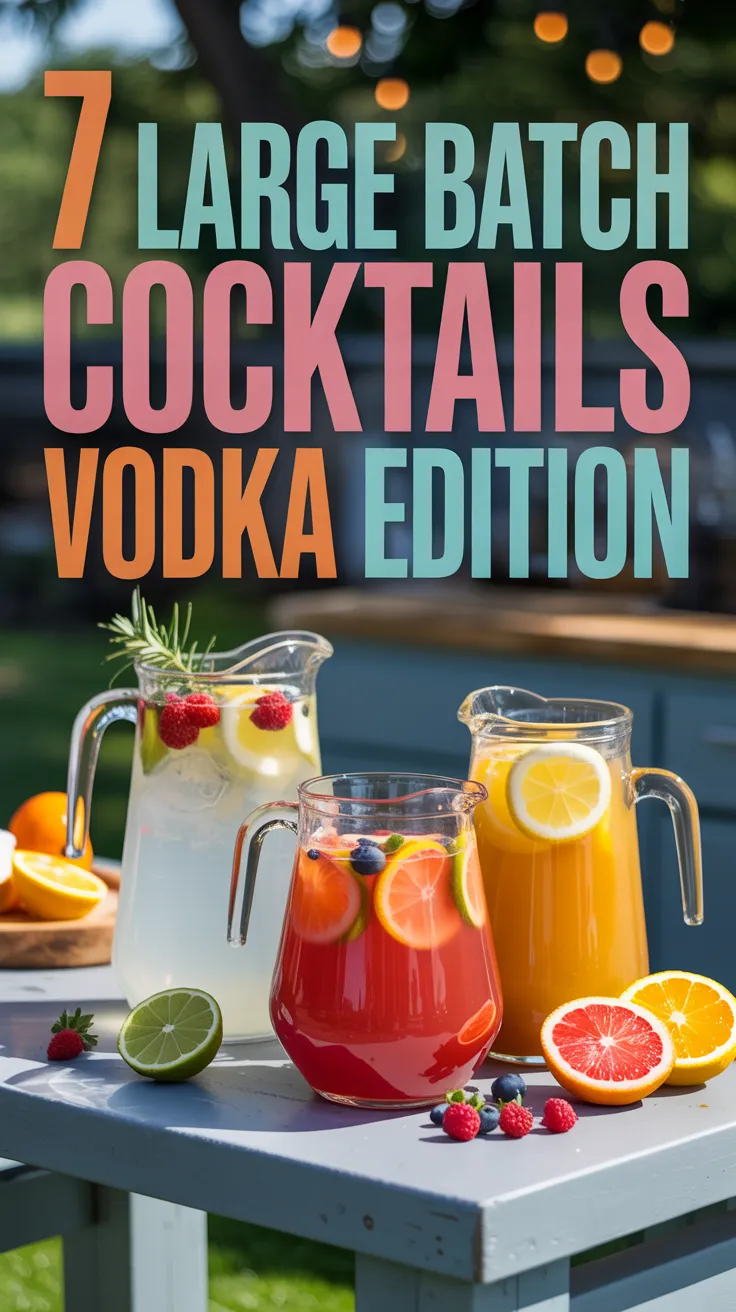 From fruity punches to fizzy spritzes, these Large Batch Cocktails – Vodka Edition are perfect for BBQs, brunches, and laid-back gatherings. 🍓🍸 #LargeBatchDrinks #VodkaRecipes #EasyCocktails