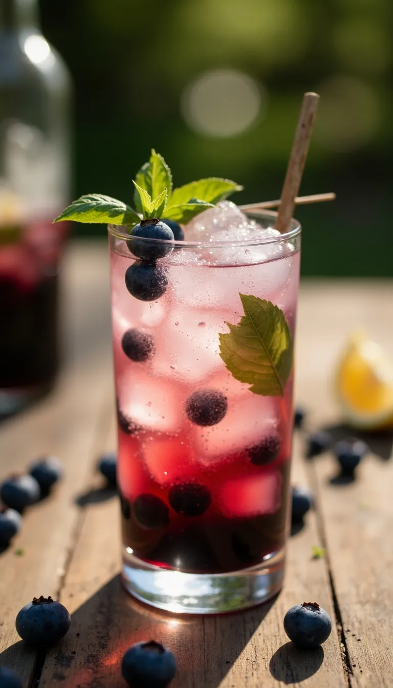 This cocktail is like a little garden party in your cup. The Blueberry Basil Vodka Cooler mixes muddled blueberries, fresh basil, and vodka for a drink that’s fruity, slightly herbal, and absolutely perfect for sipping under the stars on the 4th.