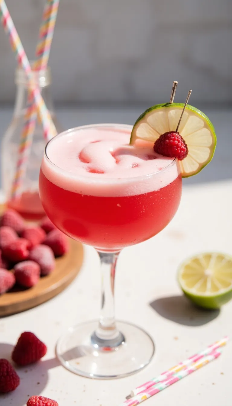 Blended to perfection, this daiquiri swap trades rum for vodka and turns up the raspberry. It’s slushy, refreshing, and dangerously easy to drink—basically summer in a glass.