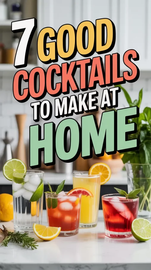 These Good Cocktails To Make At Home are easy, delicious, and totally doable with ingredients you probably already have! 🍸✨ #VodkaCocktails #EasyDrinks #HomeBartender