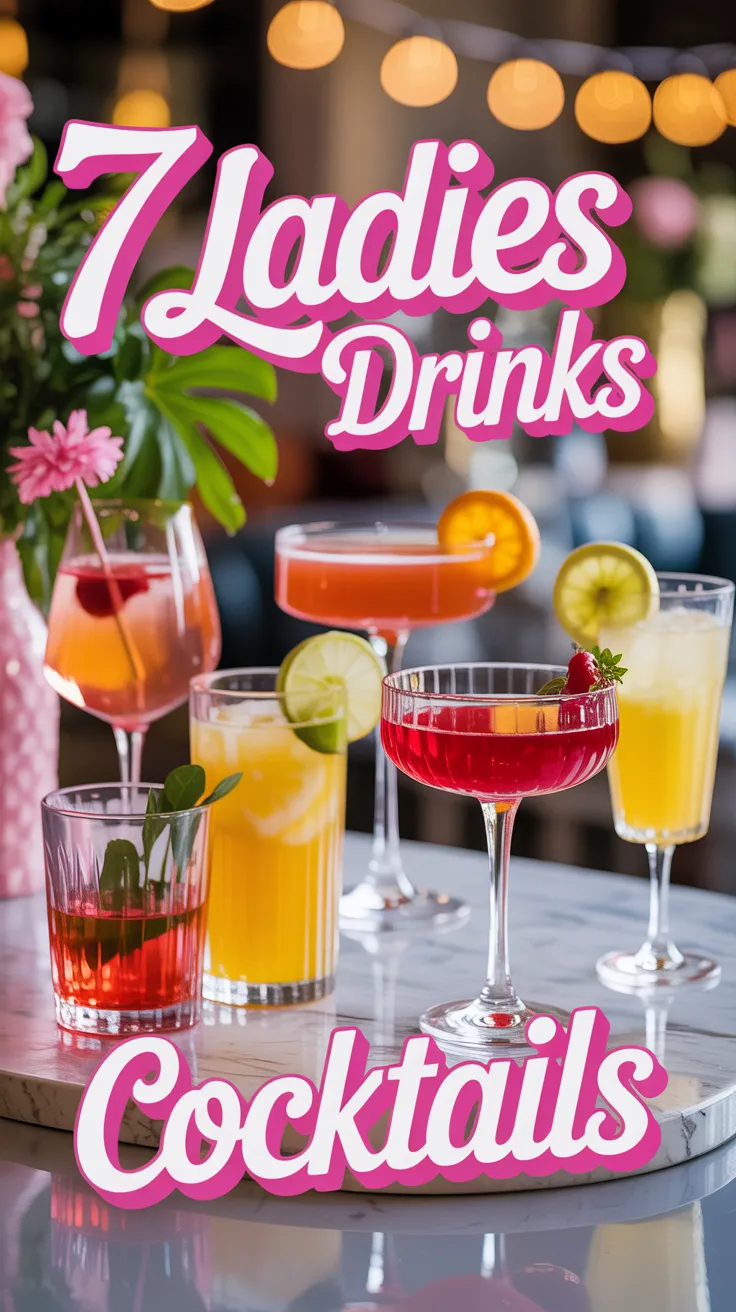 Planning a girls’ night or bridal shower? These 7 Ladies Drinks Cocktails are fruity, fizzy, and totally gorgeous—easy to make and even easier to sip! 💅🍓 #LadiesDrinks #CocktailRecipes #GirlsNight