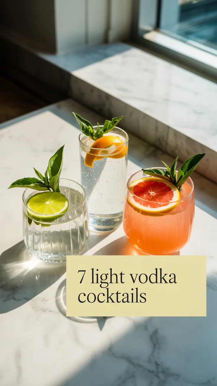 Looking for something crisp and refreshing? These 7 Light Vodka Cocktails are perfect for easy sipping—low on sugar, big on flavor! 🍃💛 #LightCocktails #VodkaDrinks #LowCalCocktails