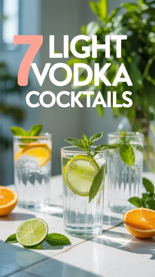 From cucumber coolers to citrus spritzes, these light vodka cocktails are clean, fresh, and totally fuss-free. Perfect for summer or spa-day vibes! 🍸☀️ #HealthyCocktails #VodkaRecipes #RefreshingDrinks