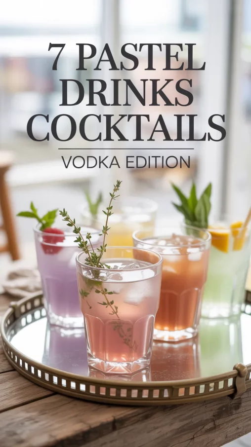 These pastel vodka cocktails are soft, sweet, and totally party-perfect. From lavender fizz to blush pink coladas, you’ll want every one of these pretty drinks on your next menu! 💗🍹 #PastelCocktails #VodkaDrinks #SpringSips