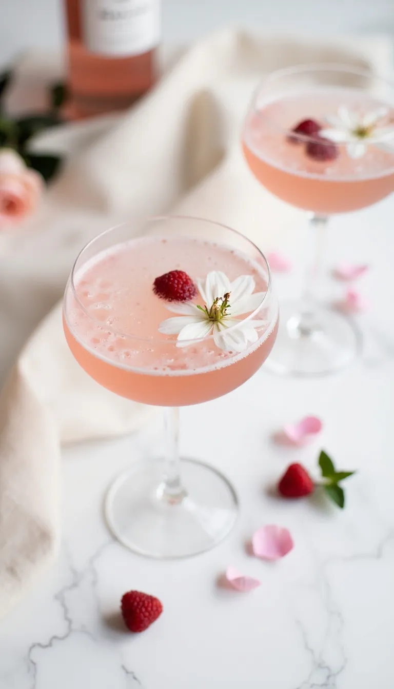 This cocktail is a garden party in a glass. With vodka, raspberry syrup, rose water, and a splash of bubbles, the Raspberry Rose Vodka Spritz is soft, elegant, and just a little bit fancy.