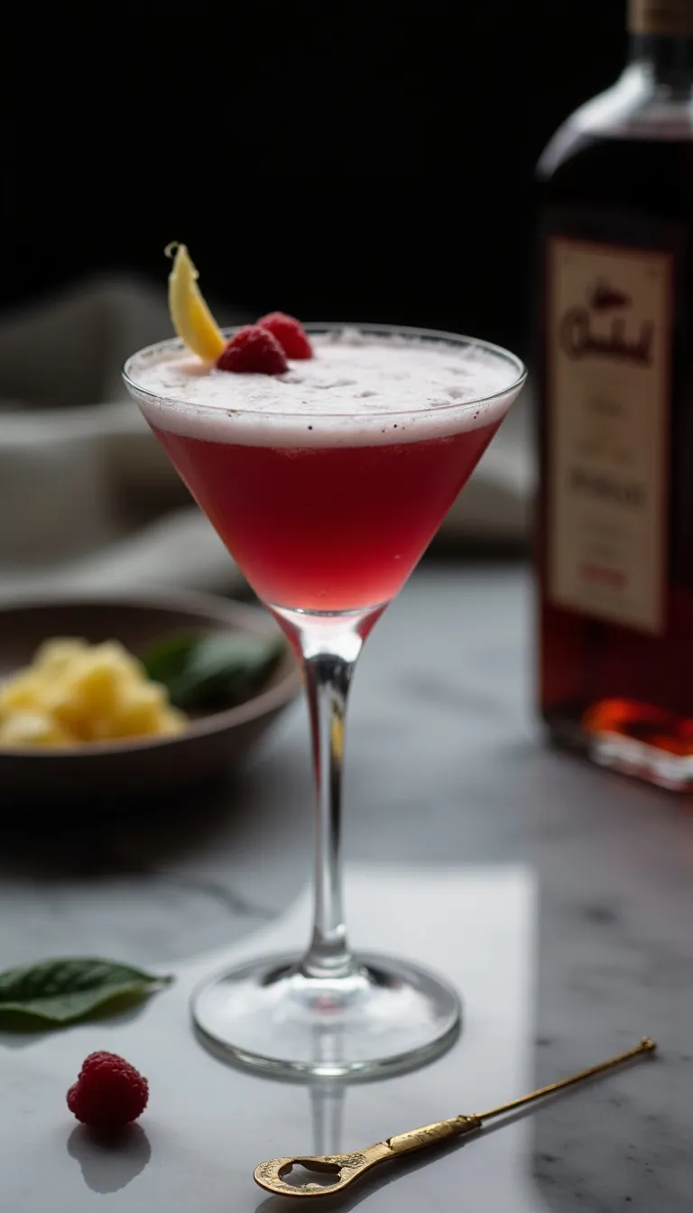 A sultry little upgrade on the classic, this Raspberry Vodka French Martini blends vodka, raspberry liqueur, and pineapple juice for a drink that’s smooth, elegant, and slightly tropical—basically, a martini with a wink.