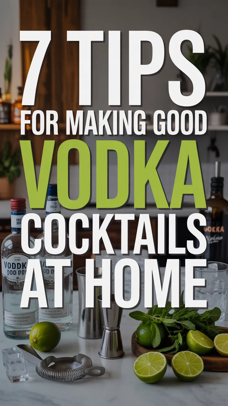 Master your home bar game with these Tips for Making Good Vodka Cocktails at Home — from picking the right bottle to adding easy upgrades! 🍸🏠 #VodkaTips #HomeCocktailGuide #BartendingBasics