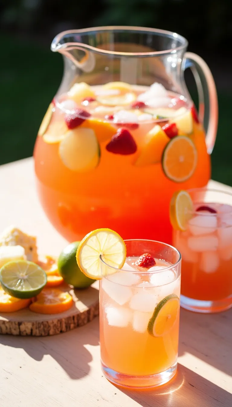 This one’s a no-brainer for any get-together. With vodka, fruit juices, and bubbles, the Vodka Party Punch is the ultimate pitcher drink. It’s sweet, colorful, and just strong enough to keep the dance floor moving.
