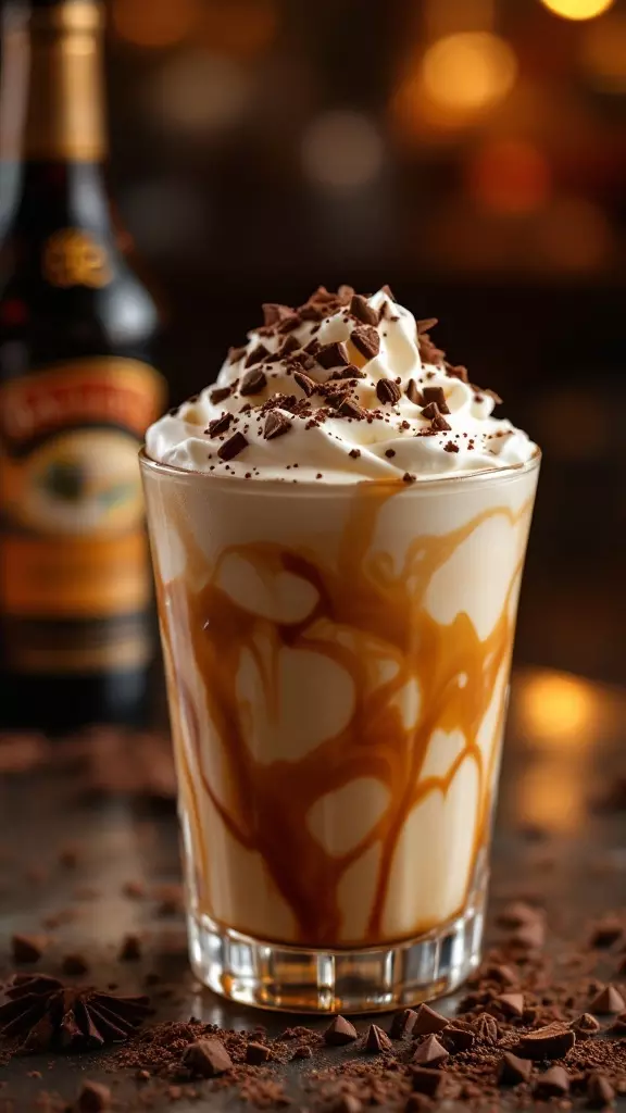 If you're looking for a cozy drink this St. Patrick's Day, try the Baileys Irish Cream White Russian. This creamy twist on the classic cocktail combines smooth Baileys with a hint of coffee and vodka. Top it off with whipped cream and chocolate shavings for a festive touch!