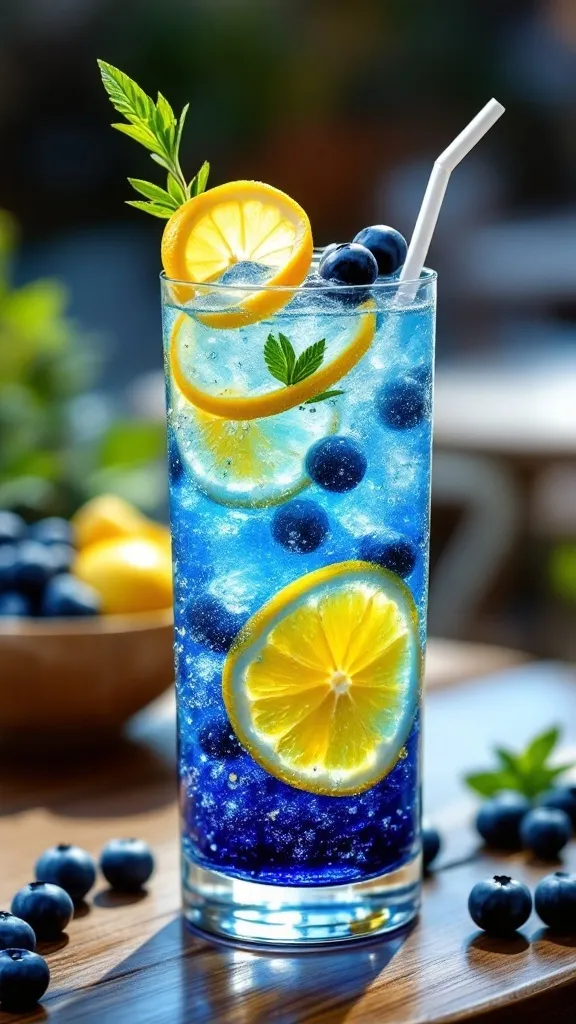 The Blueberry Vodka Collins is a refreshing twist on the classic Tom Collins. This cocktail combines the zesty flavors of lemon and fresh blueberries, making it perfect for warm days. Sip it slowly and enjoy the burst of fruity goodness!

