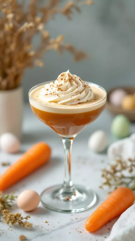 If you love carrot cake, you're in for a treat with this fun twist! The Carrot Cake Martini blends flavors of cream cheese, carrot, and a hint of spice for a festive drink. It's perfect for your spring brunch and will surely impress your guests!