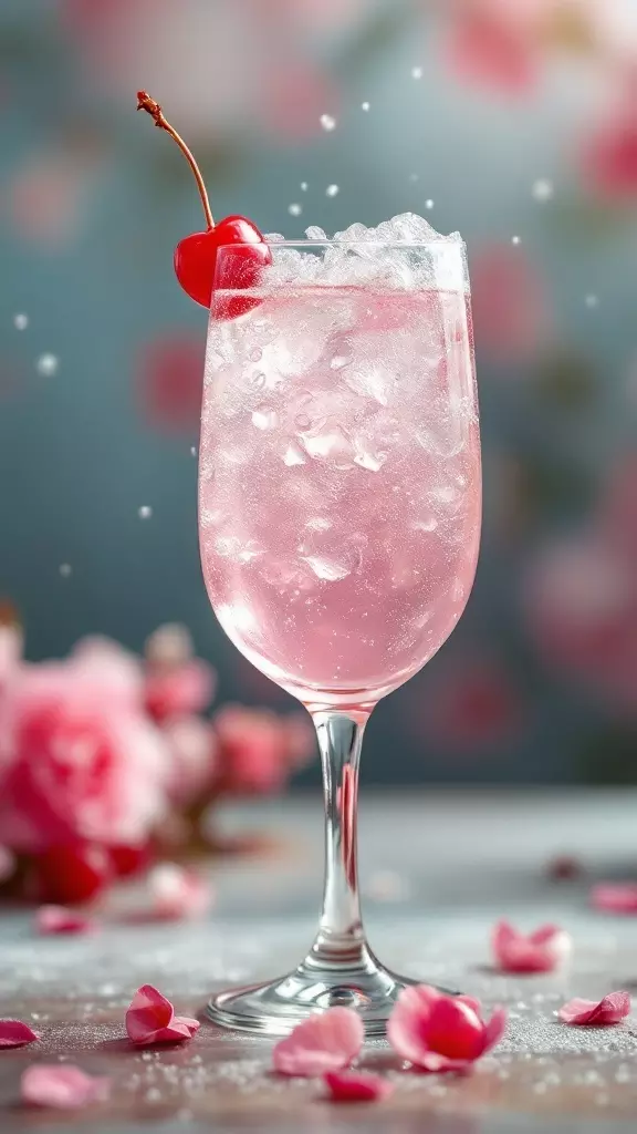 The Cherry Blossom Fizz is a delightful drink that brings spring vibes to your patio. This refreshing cocktail combines floral notes with a pop of sweetness, making it a perfect choice for sunny afternoons. Garnish it with a cherry for that extra touch of charm!