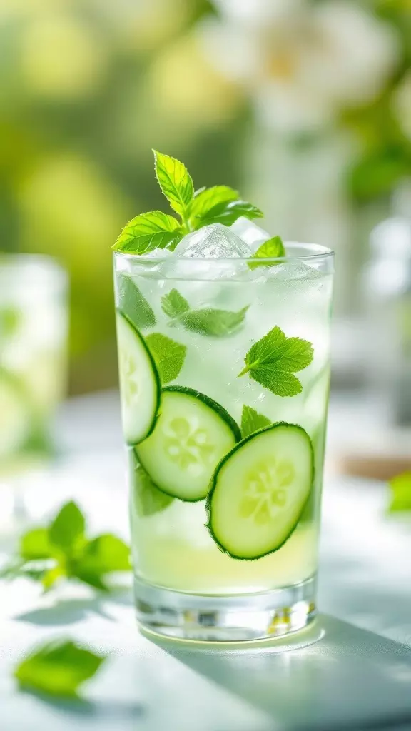 The Cucumber Basil Smash is a refreshing drink that perfectly captures the essence of spring. With crisp cucumber and fragrant basil coming together, each sip feels like a cool breeze on a sunny patio. It's light, bright, and an excellent way to unwind on a warm day.