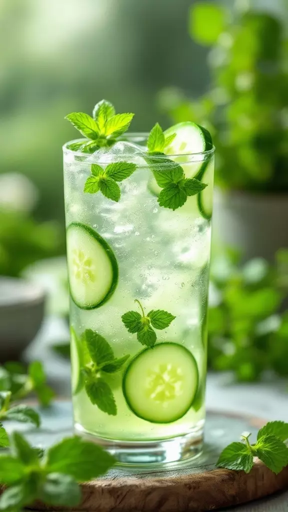 Beat the heat with a refreshing Cucumber Mint Spritz! This easy-to-make drink combines cool cucumber and mint for a light, crisp flavor that’s perfect for a girl's night in. Serve it up with ice and enjoy the bubbly goodness as you chat and laugh the night away!