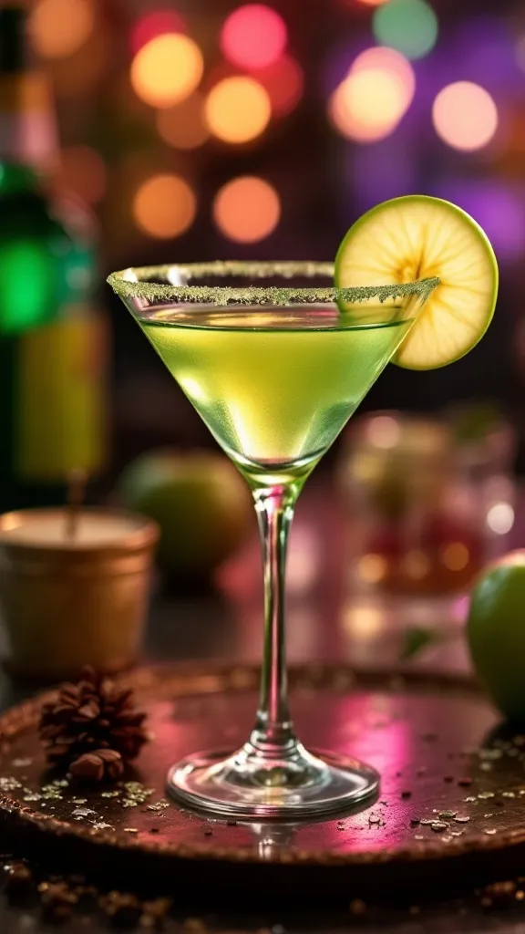 🍏 Green Apple Martini 🍸
Crisp, tart, and just the right amount of sweet—this Green Apple Martini is basically a candy apple in a glass! Perfect for when you want a cocktail that’s both refreshing and a little fancy.