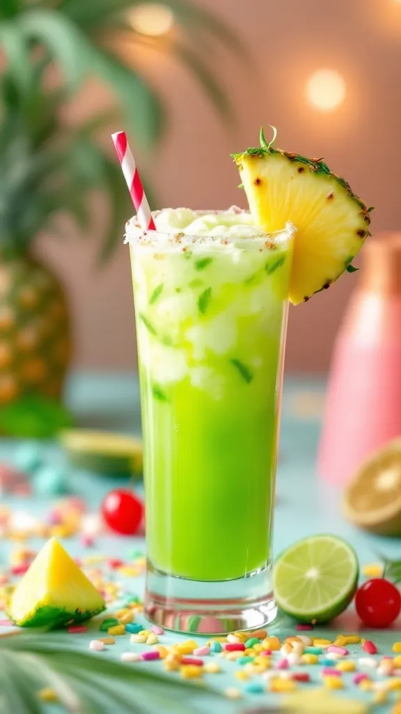 🍹 Green Tea Piña Colada 🍍
A classic Piña Colada with a green tea twist! Smooth, creamy, and packed with tropical flavors, this one is basically vacation in a glass.