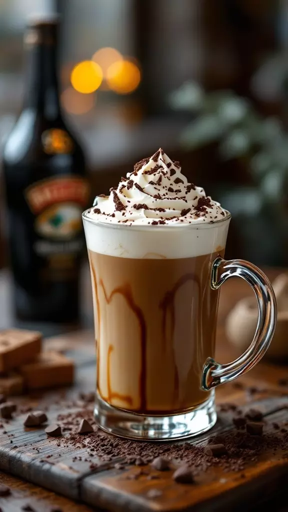 Irish Coffee Delight is the perfect way to warm up your St. Patrick's Day celebration. This drink combines rich coffee, smooth Irish whiskey, and a cloud of whipped cream for a tasty treat. Sip it slowly and enjoy the cozy vibes!