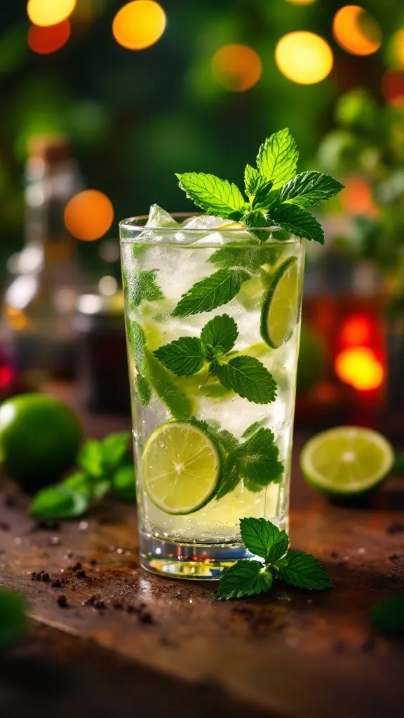 🌿 Mint Mojito with a Twist 🍋
A classic mojito—but with a little extra flair! This version keeps all the minty goodness but adds a hint of green apple for a fresh, fruity kick.