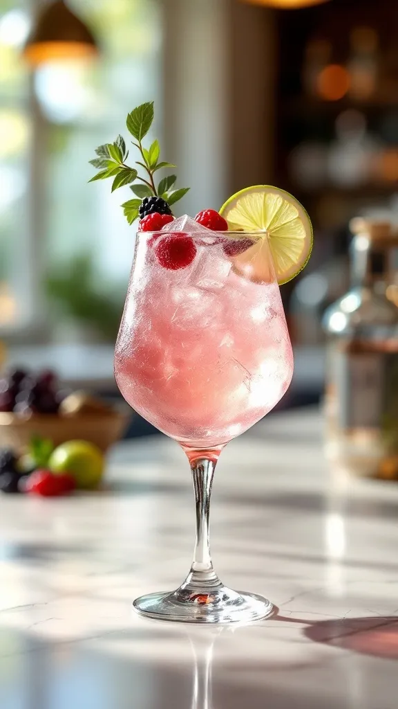 There's nothing quite like a refreshing Pink Gin & Tonic to kick off a fun evening with friends. Just mix your favorite pink gin with tonic water, add some ice, and garnish with fresh berries and a slice of lime. It’s simple, tasty, and sure to brighten up any gathering!

