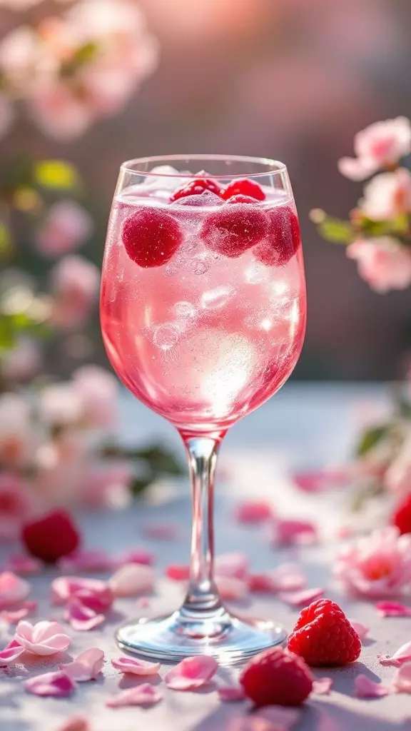 The Raspberry Rose Spritz is a perfect drink for your girl's night in. It's light, refreshing, and oh-so-pretty, making it a lovely addition to your gathering. Just imagine sipping this bubbly delight while chatting and laughing with your friends!