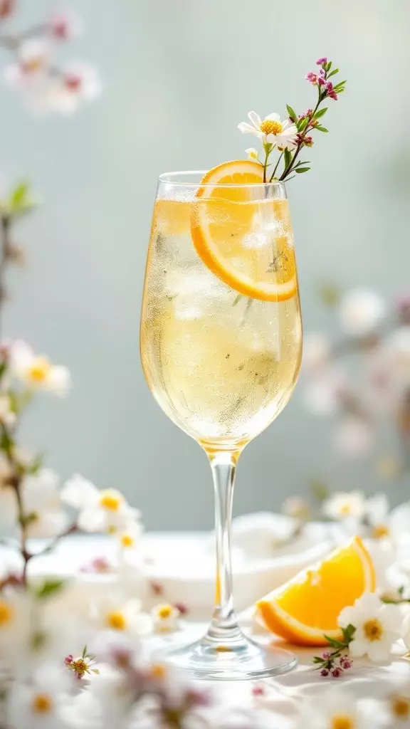 Brighten up your brunch with a refreshing Springtime Spritz! This cocktail combines sparkling wine and a splash of citrus for a bubbly treat that screams spring. Garnish it with a slice of orange and a few flowers to make it extra special.