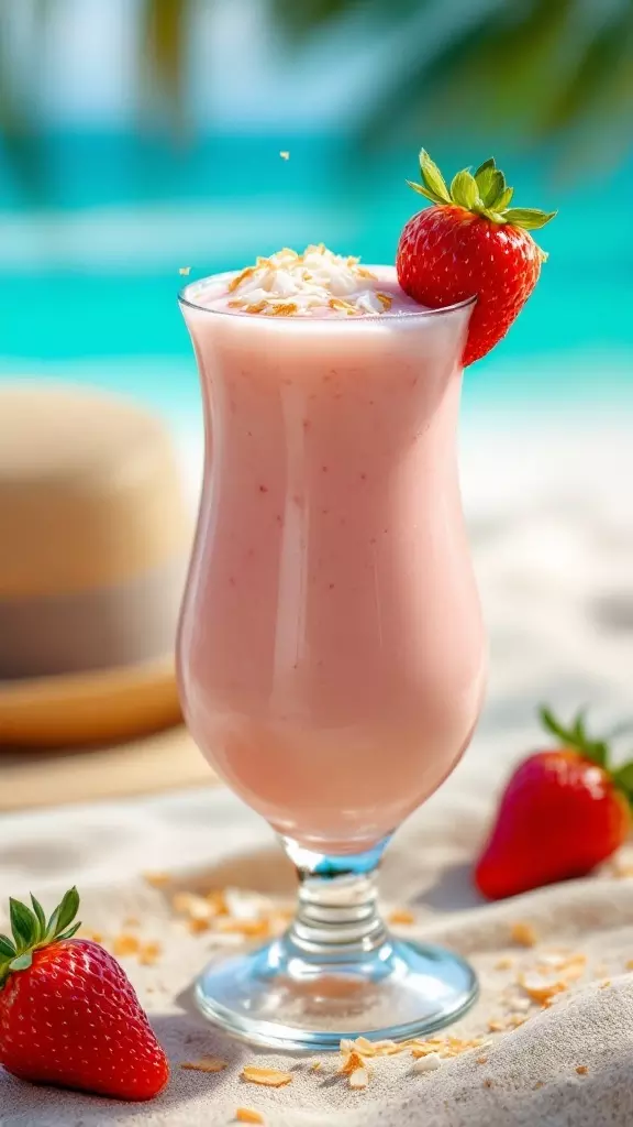 The Strawberry Coconut Daiquiri is a delightful twist on the classic cocktail. With fresh strawberries and creamy coconut, this drink is perfect for warm days. Blend it up for a refreshing treat that’s sure to brighten your mood!