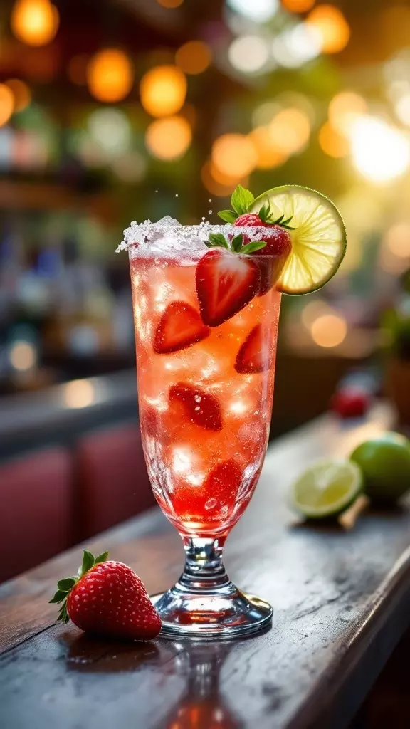 The Strawberry Margarita Spritz is the perfect drink for sunny days. It’s refreshing and fruity, combining the sweetness of strawberries with a tangy lime kick. This cocktail is not just tasty; it’s a fun way to enjoy a classic margarita twist!