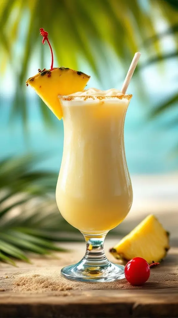 Escape to the tropics with the Tropical 43 Colada! This refreshing cocktail combines Licor 43 with creamy coconut and fresh pineapple, creating a delightful blend that’s perfect for any sunny day. Sip it slowly and enjoy the island vibes!