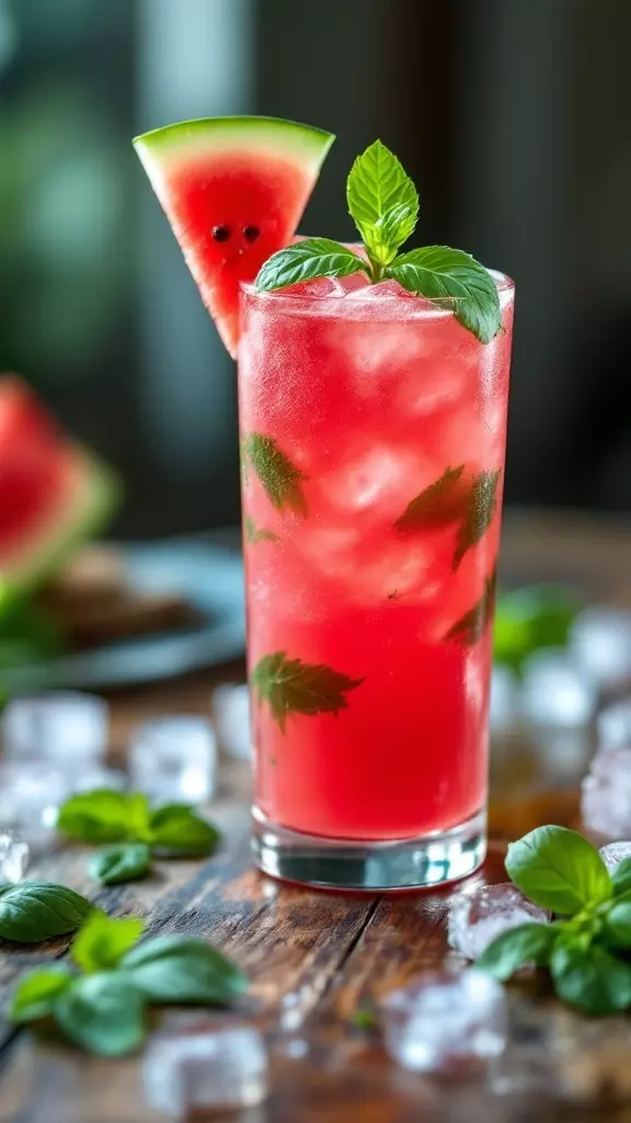 Juicy, refreshing, and oh-so-summer! This cocktail combines sweet watermelon, fragrant basil, and a splash of vodka for a drink that’s as fresh as a summer breeze. 🌞🍹